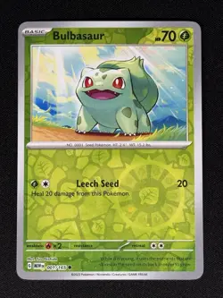 Pokemon 151 BULBASAUR 001/165 Near Cosmos Cosmo Holo Costco Exclusive MEW EN NM - Image 3