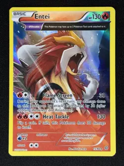 FULL ART Entei HOLO Rare 15/98 XY Ancient Origins Pokemon Near Mint NM - Image 1