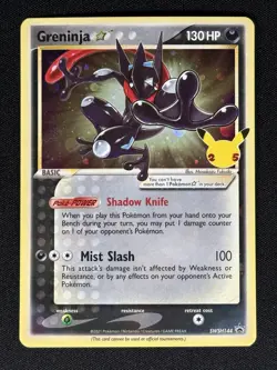 HD Galaxy SWIRL Pokemon Greninja Gold Star Celebrations Black Promo SWSH144 NM f - Image 3