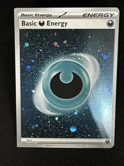 SQUARE CUT Darkness Energy Cosmos Holo SWIRL Pokemon Scarlet Violet 151 NM ERROR - Image 1