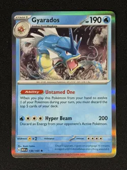 Gyarados Holo Rare 151 Mew EN 130/165 - Scarlet & Violet 151 Pokemon 2023 NM - Image 2