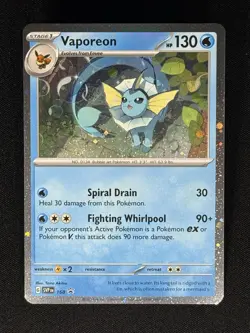 Vaporeon #168 Cosmos Holo Black Star Promo Prismatic Evolutions Pokemon 168 NM - Image 2