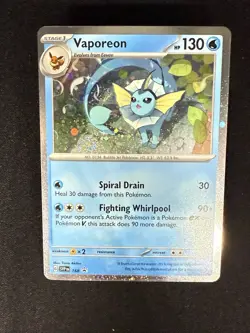Vaporeon #168 Cosmos Holo Black Star Promo Prismatic Evolutions Pokemon 168 NM - Image 3