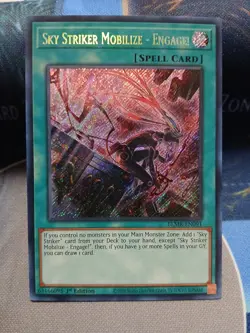 Yugioh Sky Striker Mobilize - Engage! Secret Rare BLMR-EN091 1st Ed Near Mint - Image 1