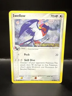 Pokemon Card - Swellow Emerald 41/106 Reverse Holo Stamped - Image 1