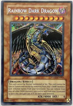 PTDN-EN003 Rainbow Dark Dragon - Secret Rare Unlimited Near Mint YuGiOh Card - Image 1