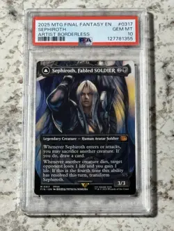 Sephiroth, Fabled Soldier NON-FOIL 317 PSA 10 GEM MINT (MTG Final Fantasy 2025) - Image 1