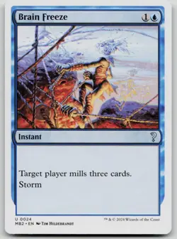 Brain Freeze (White Border) U Mystery Booster 2 24 NM - Image 1