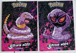 2025 POKEMON STAINED GLASS Crystal Card Ekans Arbok - Image 1