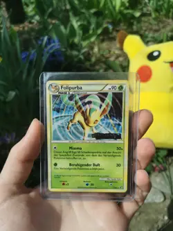 Pokemon FOLIPURBA 17/90 HS Undaunted Prerelease Promo German DE Leafeon Ex - Image 1