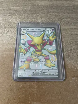 Pokemon TCG Shiny Alakazam ex 215/091 Paldean Fates Ultra Rare Full Art - Image 1