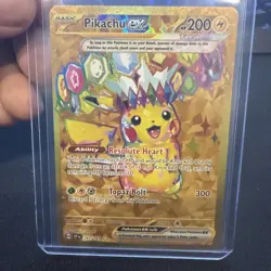 Pikachu ex 247/191 Gold Hyper Rare Surging Sparks Pokemon PSA NM - Image 3