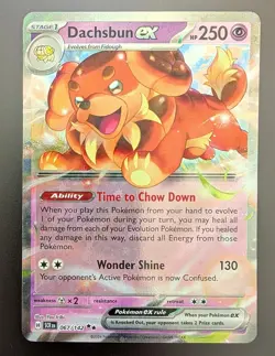 Dachsbun ex - 067/142 - SV: Stellar Crown - Double Rare Holo - NM/Mint - Image 1