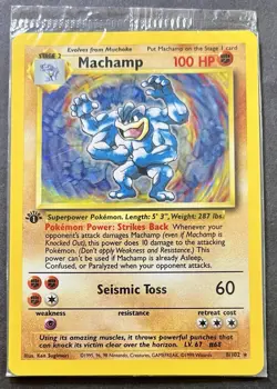 Machamp 1999 Pokemon Game 1ST EDITION HOLO 8/102 (Sealed) - Image 1