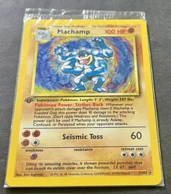 Machamp 1999 Pokemon Game 1ST EDITION HOLO 8/102 (Sealed) - Image 2