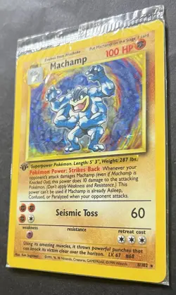 Machamp 1999 Pokemon Game 1ST EDITION HOLO 8/102 (Sealed) - Image 4