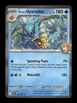 Misty's Gyarados Holo Rare SV10: Destined Rivals 049/182 NM Pokemon NM - Image 1