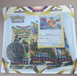 Pokemon TCG Sword and Shield Astral Radiance - Eevee - 3 Pack Booster Blister - Image 1