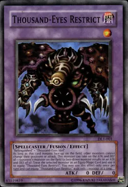 Thousand-Eyes Restrict - Super Rare DL1-001 - LP - YuGiOh - Image 1