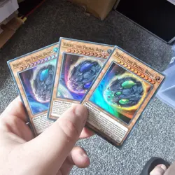 YUGIOH Nibiru, the Primal Being RA01-EN015 Super Rare 1st Edition X3 (Playset) - Image 1