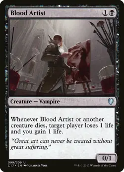 Blood Artist Commander 2017 NM Black Uncommon MAGIC GATHERING CARD ABUGames - Image 1