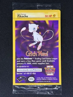 Sealed PIKACHU # 4 Black Star Promo WB Movie Vintage WOTC Pokemon Card NM v7 - Image 2