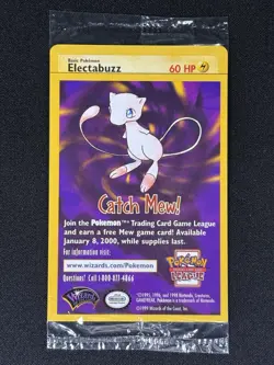 Sealed ELECTABUZZ # 2 Black Star Promo WB Movie Vintage WOTC Pokemon Card NM v5 - Image 2