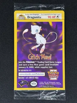 Sealed DRAGONITE # 5 Black Star Promo WB Movie Vintage WOTC Pokemon Card NM v6 - Image 2