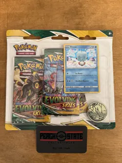 Pokemon Evolving Skies 3 Pack Blister Card Game: Sword & Shield Booster Packs 820650808814 - Image 1