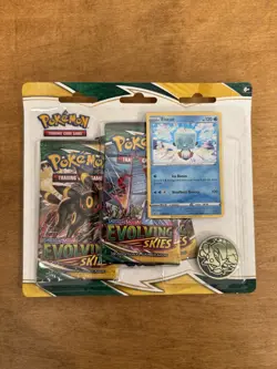 Pokemon Evolving Skies 3 Pack Blister Card Game: Sword & Shield Booster Packs 820650808814 - Image 2
