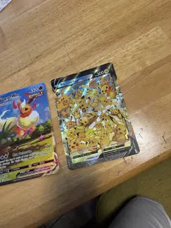 Flareon VMAX SWSH180 And Pikachu V Union Jumbo Cards Holo Lot Of 2 - Image 3