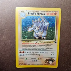 Brock's Rhydon 002/132 Pokemon Gym Heroes Holo Rare Card - Image 1