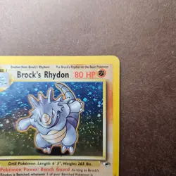 Brock's Rhydon 002/132 Pokemon Gym Heroes Holo Rare Card - Image 3