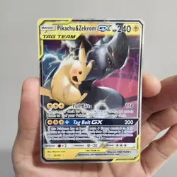 Pikachu & Zekrom GX 33/181 Sun & Moon Tag Team Pokemon Card - Image 1
