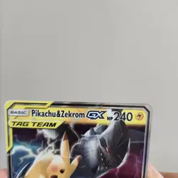 Pikachu & Zekrom GX 33/181 Sun & Moon Tag Team Pokemon Card - Image 2