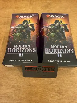 2X Lot Magic The Gathering Modern Horizons II 3-Booster Draft Pack New & Sealed - Image 1