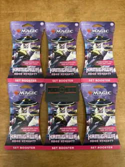6x Lot of Magic The Gathering Kamigawa Neon Dynasty Set Booster Sleeved Pack MTG - Image 1