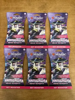 6x Lot of Magic The Gathering Kamigawa Neon Dynasty Set Booster Sleeved Pack MTG - Image 2