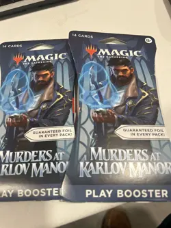 2 Pack-Magic The Gathering MURDERS AT KARLOV MANOR PLAY BOOSTER Packs New Sealed - Image 1