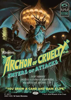 NM Borderless Promo Foil Archon of Cruelty, Duskmourn, Magic the Gathering, 371 - Image 1