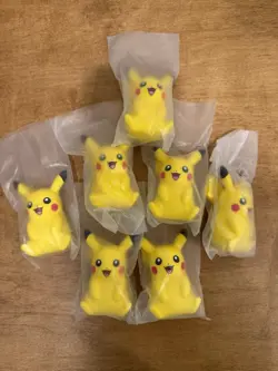 7X Squishy Pikachu Pokemon Toy Paldea Adventure Chest Promo Set - Lot of 7 - Image 1