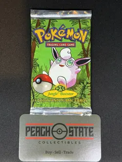 Pokemon 1999 Jungle Unlimited Booster Pack Jigglypuff Vintage WOTC Sealed - Image 1