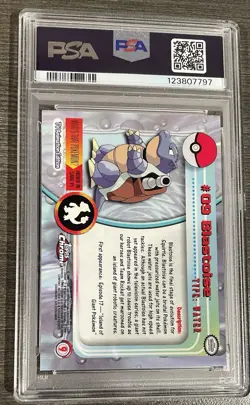 2000 TOPPS CHROME POKEMON T.V. #9 BLASTOISE PSA 9 - Image 2
