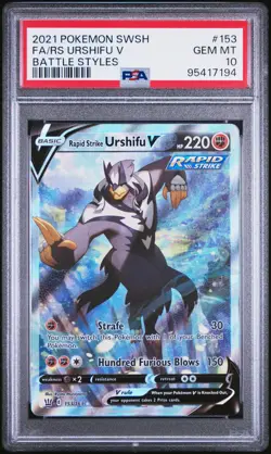 RAPID STRIKE URSHIFU V 153/163 2021 Pokemon Battle Styles PSA 10 - Image 1