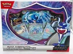 Pokemon TCG Palafin ex Box w 4 Booster Packs + 3 Promos Factory Sealed NEW - Image 1