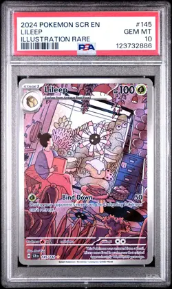 PSA 10 Lileep #145/142 Illustration Rare 2024 Pokemon Stellar Crown GEM MINT - Image 1