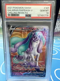 Galarian Rapidash V - 167/198 - Full Art - Chilling Reign - PSA 10 - Pokemon TCG - Image 1