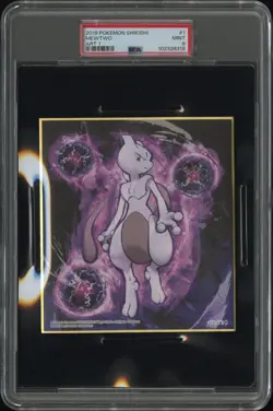 2019 POKEMON SHIKISHI ART 1 #1 MEWTWO PSA 9 - Image 1