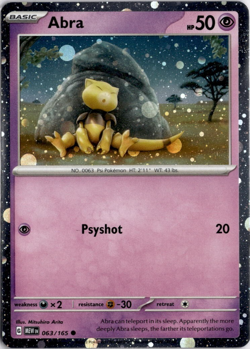 Abra - 063/165 - Pokemon SV:151 Cosmos Holo Promo NM - Image 1