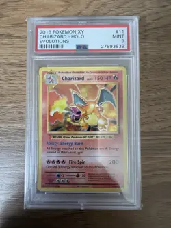 GRADED POKEMON 2016 XY EVOLUTIONS HOLO CHARIZARD 11/108 PSA 9 MINT - Image 1